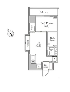 レジディア三宿【3階】の間取り