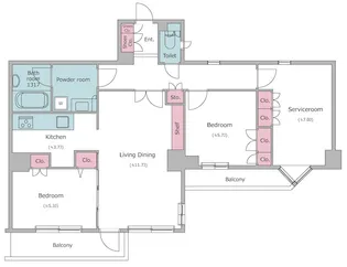 レジディア文京音羽【2階】の間取り