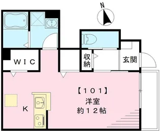 カーム【101号室号室】の間取り
