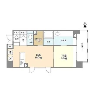 ORSUS浅草【7階】の間取り