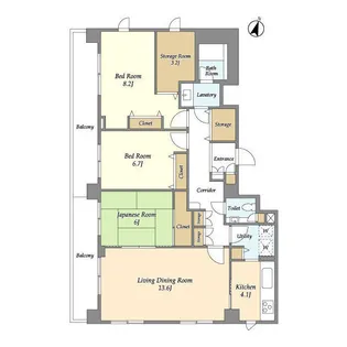 カーサグランデ本郷【8階】の間取り