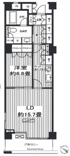 ヒューリック浅草一丁目【4階】の間取り