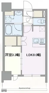 ライトテラス浅草【6階】の間取り