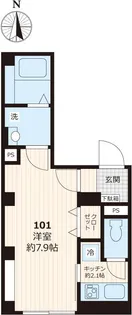ソレイユ新大橋【101号室号室】の間取り