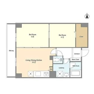 BLANCE SHIBAURA【7階】の間取り