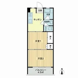 下落合グリーンパーク【3階】の間取り