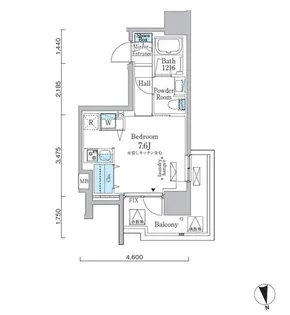 ミリアレジデンス新宿御苑【7階】の間取り