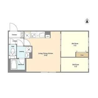 ウェルスクエアイズム下北沢WEST【3階】の間取り