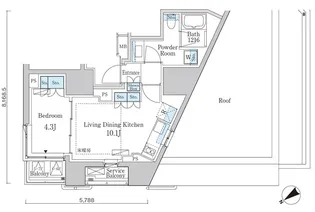 1LDKの間取り画像
