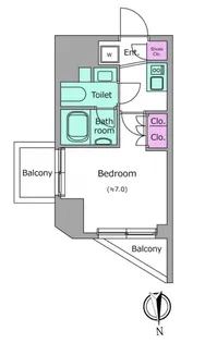 クレヴィアリグゼ北品川Ⅱステーションコート【2階】の間取り