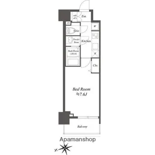 プレサンスブルーム浅草NORTH【6階】の間取り
