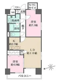 パークフラッツ日本橋馬喰町【5階】の間取り