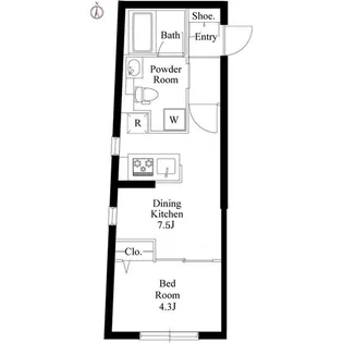 ミリアレジデンス品川中延【1階】の間取り