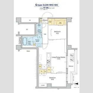 プラウドフラット品川大井町【3階】の間取り