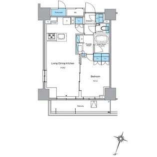 ルフォンプログレ渋谷ヒルトップ【18階】の間取り