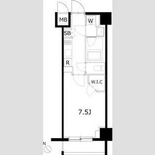 ケーディーエックスレジデンス豊洲【6階】の間取り
