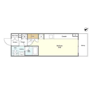 ジオエント門前仲町【10階】の間取り