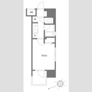 アーバイルスパシエ芝浦ベイサイド【2階】の間取り