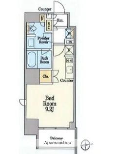 クレストコート木場【9階】の間取り