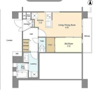 HF大森町レジデンス【1階】の間取り