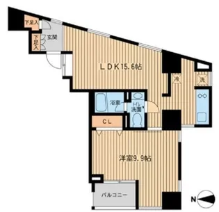 ウィルテラス千歳烏山【6階】の間取り