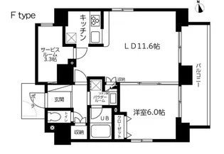 スカイコート蔵前Ⅱ【14階】の間取り