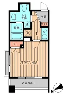 KDXレジデンス神楽坂【7階】の間取り