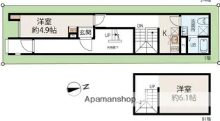 DOMANI目黒本町【1階】の間取り