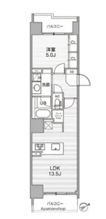 シーズンフラッツ武蔵小山【10階】の間取り