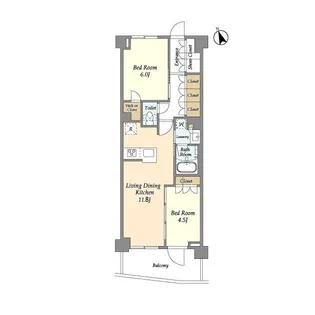 グランカーサ溝の口【1階】の間取り