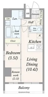 GRAN PASEO 上野【10階】の間取り