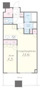 パークタワー勝どきサウス【15階】の間取り