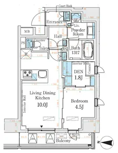 ベルファース錦糸町SOUTH【13階】の間取り