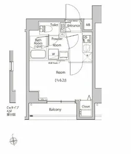 スカイコートプライム大井町【2階】の間取り