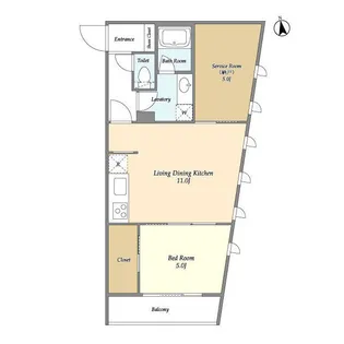 プライムアーバン目黒東山【3階】の間取り