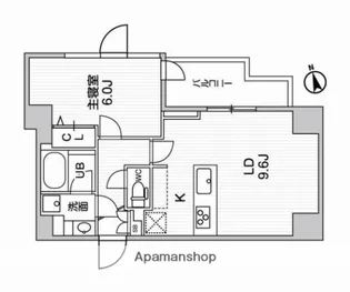 ALTERNA南大井【6階】の間取り