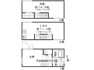 クロススクエア西大井【3階】の間取り
