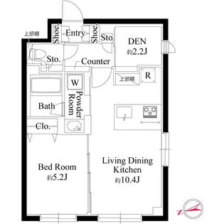 ラ・ペルラ下北沢【1階】の間取り
