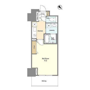 フロンティア新宿タワー【8階】の間取り