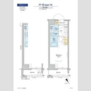 プラウドフラット清澄通り【8階】の間取り