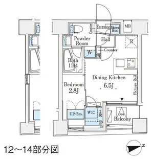 レジデンス文京春日【13階】の間取り