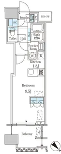 レガシス中目黒【7階】の間取り