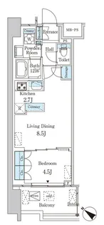 レガシス中目黒【5階】の間取り
