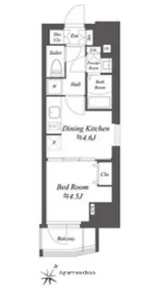 ブランシエスタ北品川【6階】の間取り