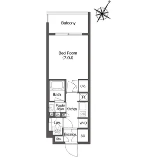 ミリアレジデンス日本橋人形町【12階】の間取り