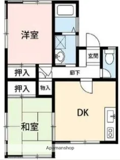 ネイヴィーフィールド茅ヶ崎B棟【102号室】の間取り