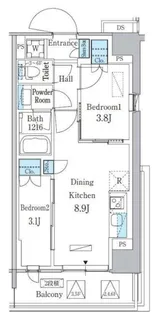 パークアクシス品川南大井パークフロント【6階】の間取り