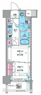 ジェノヴィア浅草Ⅵスカイガーデン【4階】の間取り