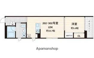 東京都港区白金台2丁目【マンション】の間取り