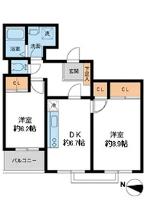 鉄飛坂マンション【3階】の間取り